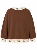 Mallard Graphic Contrast Trim Sweatshirt — Plus Sizes