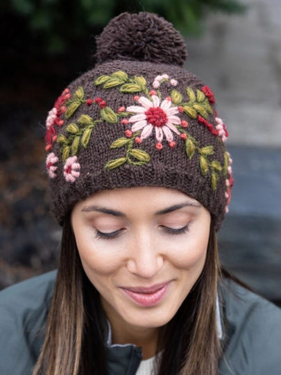 Adorable Olivia Wool Knit Embroidered Hat