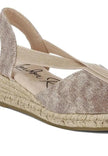 Shorts Rag Company Port Side Metallic Woven Espadrille Wedges for Summer Style