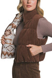 Cropped & Cozy Reversible Corduroy Puffer Vest