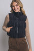 Cropped & Cozy Reversible Corduroy Puffer Vest