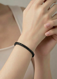 Tasteful black Franco link bracelet