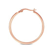 Lovely Rose Gold Pavé 42-Stone Classic Medium Hoop Earrings