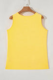 Women's Tank Top Tank Top - Yellow Floral - Summer Beach Casual Sleeveless