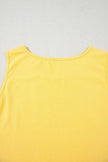 Women's Tank Top Tank Top - Yellow Floral - Summer Beach Casual Sleeveless