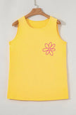 Women's Tank Top Tank Top - Yellow Floral - Summer Beach Casual Sleeveless